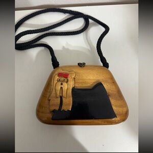 Timmy Woods Yorkie Yorkshire Terrier Dog Purse Clutch